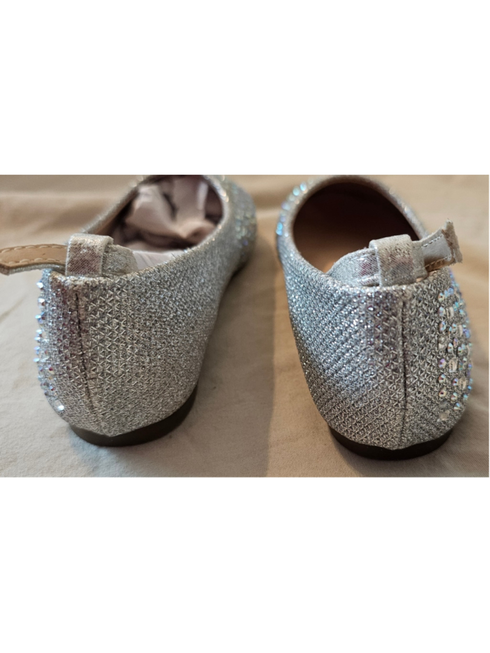 Girls Your Party Shoes Lanie Dress Shoes Silver Size 8 Toddler - Picture 4 of 6